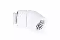 Фитинг Ъглов адаптер Alphacool Eiszapfen, 45&deg;, G1/4 външна към G1/4 вътрешна резба White