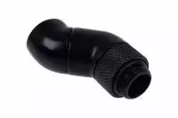 Фитинг Ъглов адаптер Alphacool Eiszapfen, 2 x 45&deg;, G1/4 външна към G1/4 вътрешна резба Black