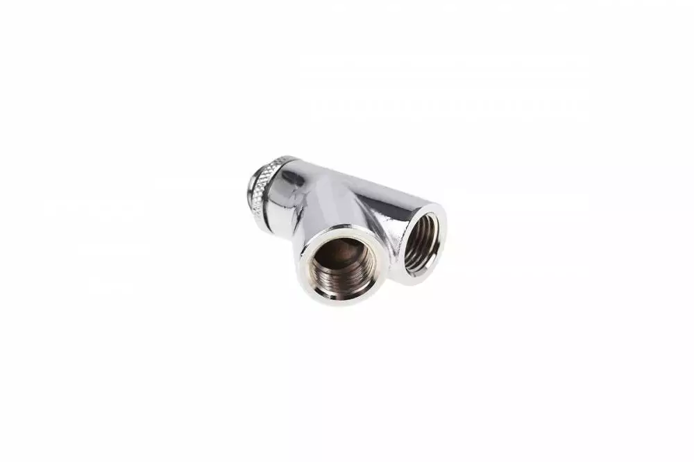 Фитинг Y-конектор Alphacool Eiszapfen, Въртящ се, 45°, G1/4 външна към 2 x G1/4 вътрешна резба Nickel