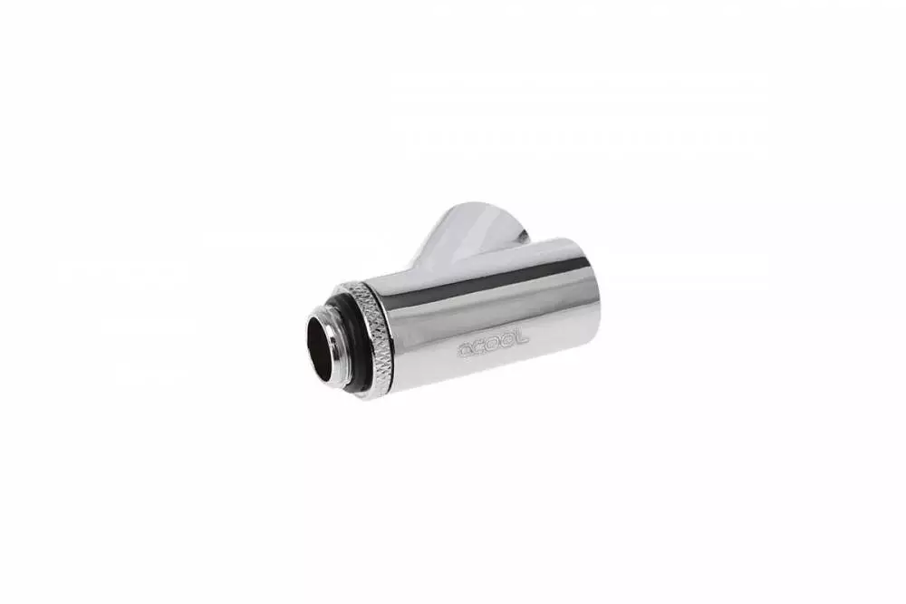Raccord Y-connecteur Alphacool Eiszapfen, Rotatif, 45°, G1/4 externe vers 2 x G1/4 interne filetage Nickel