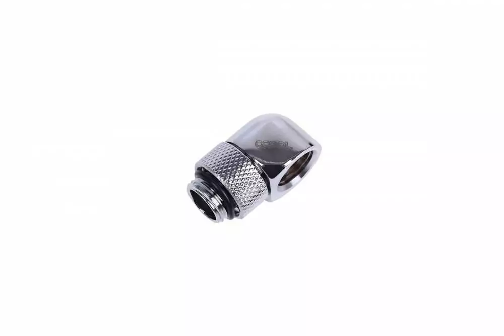 Фитинг L-конектор Alphacool HF, Въртящ се, G1/4 външна към G1/4 вътрешна резба, Nickel
