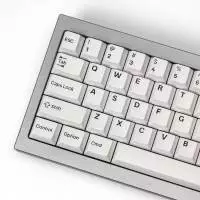 Капачки за механична клавиатура Keychron Cherry Profile Double - Shot PBT Full Set 219 Keycaps - Black on White