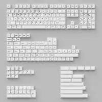 Капачки за механична клавиатура Keychron Cherry Profile Double - Shot PBT Full Set 219 Keycaps - Black on White