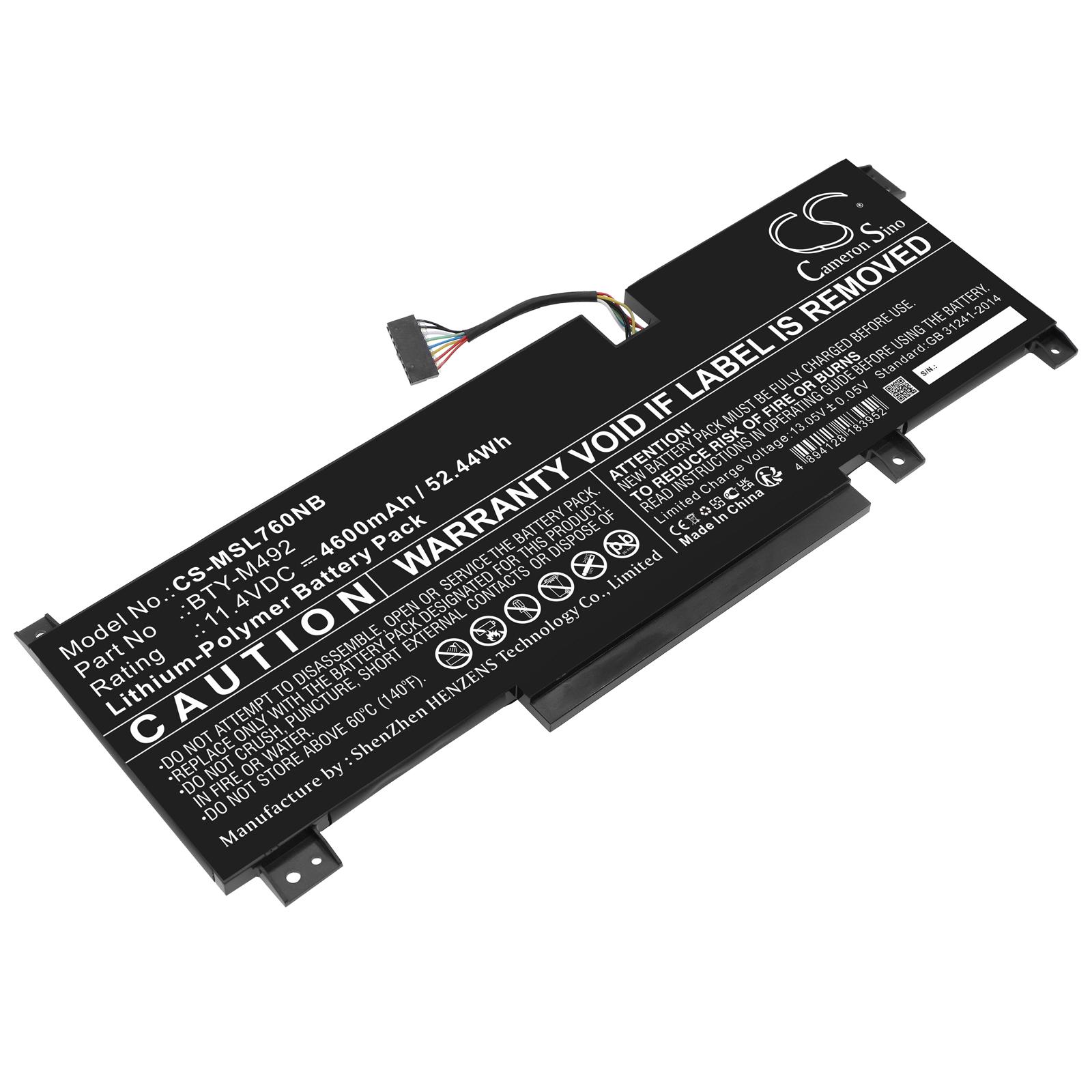 Baterie pentru laptop MSI Katana GF76 11UD-050 CS-MSL760NB BTY-M492 11,4V 4600mAh CAMERON SINO
