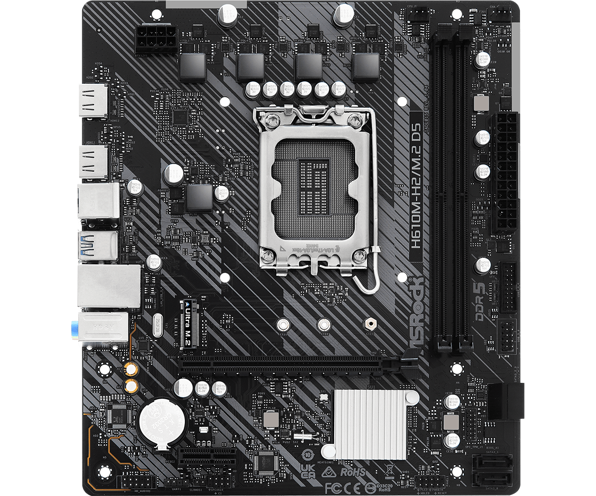 Дънна платка ASRock H610M-H2/M.2 D5 LGA1700 DDR5