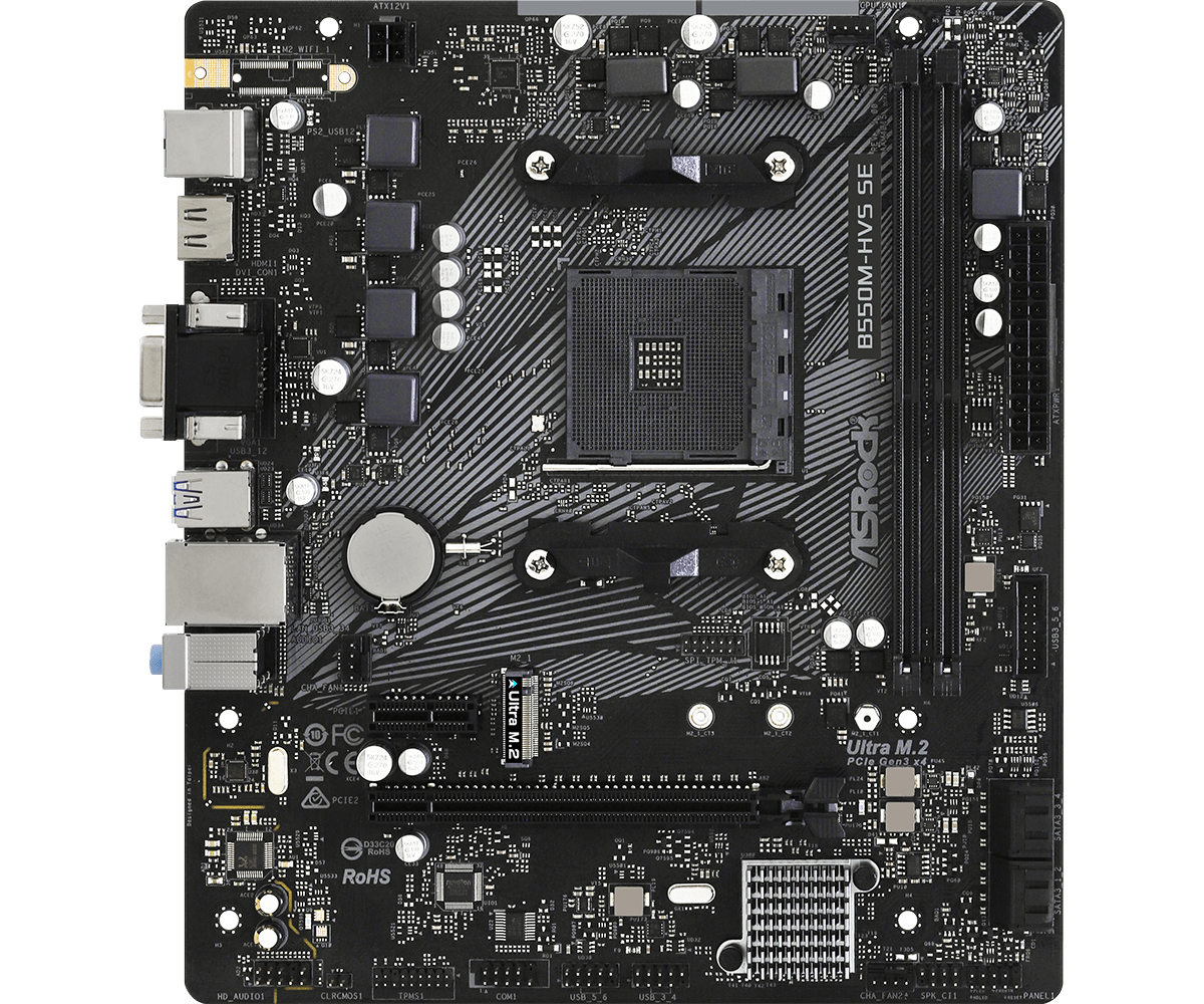 Дънна платка ASRock B550M-HVS SE AM4 DDR4
