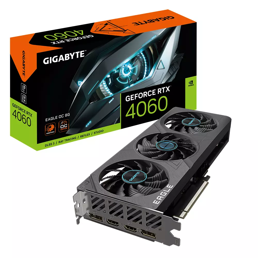 Видео карта Gigabyte GeForce RTX 4060 EAGLE OC 8GB GDDR6