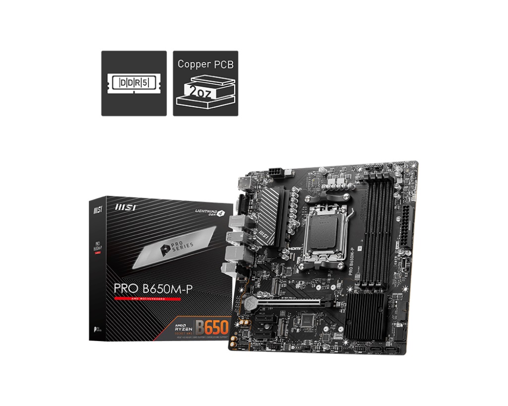 Дънна платка MSI PRO B650M-P AM5