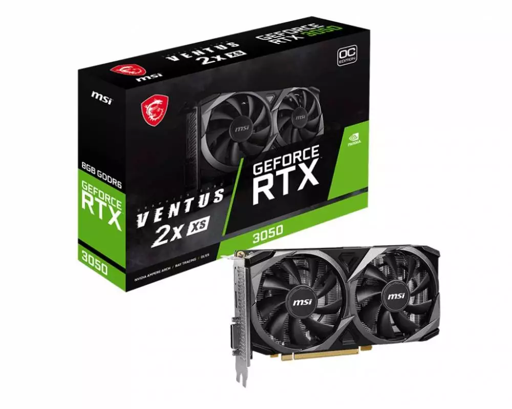 Видео карта MSI GeForce RTX 3050 VENTUS 2X XS 8G OC - 912-V809-4287