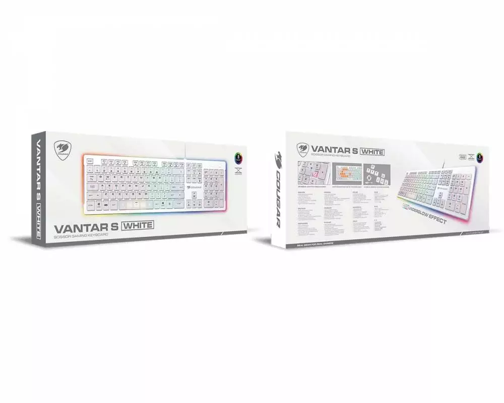 Геймърска клавиатура Cougar Vantar S White - CG37VSWRNMW0002