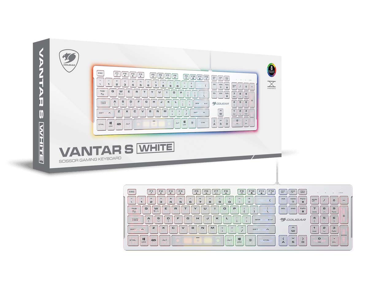 Геймърска клавиатура Cougar Vantar S White - CG37VSWRNMW0002