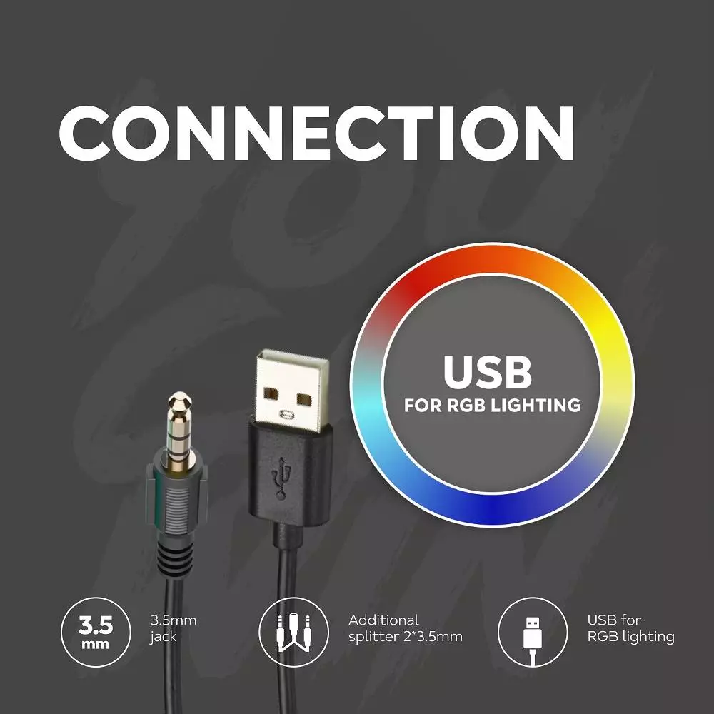 Геймърски слушалки CANYON Shadder GH-6 White RGB gaming headset with Microphone