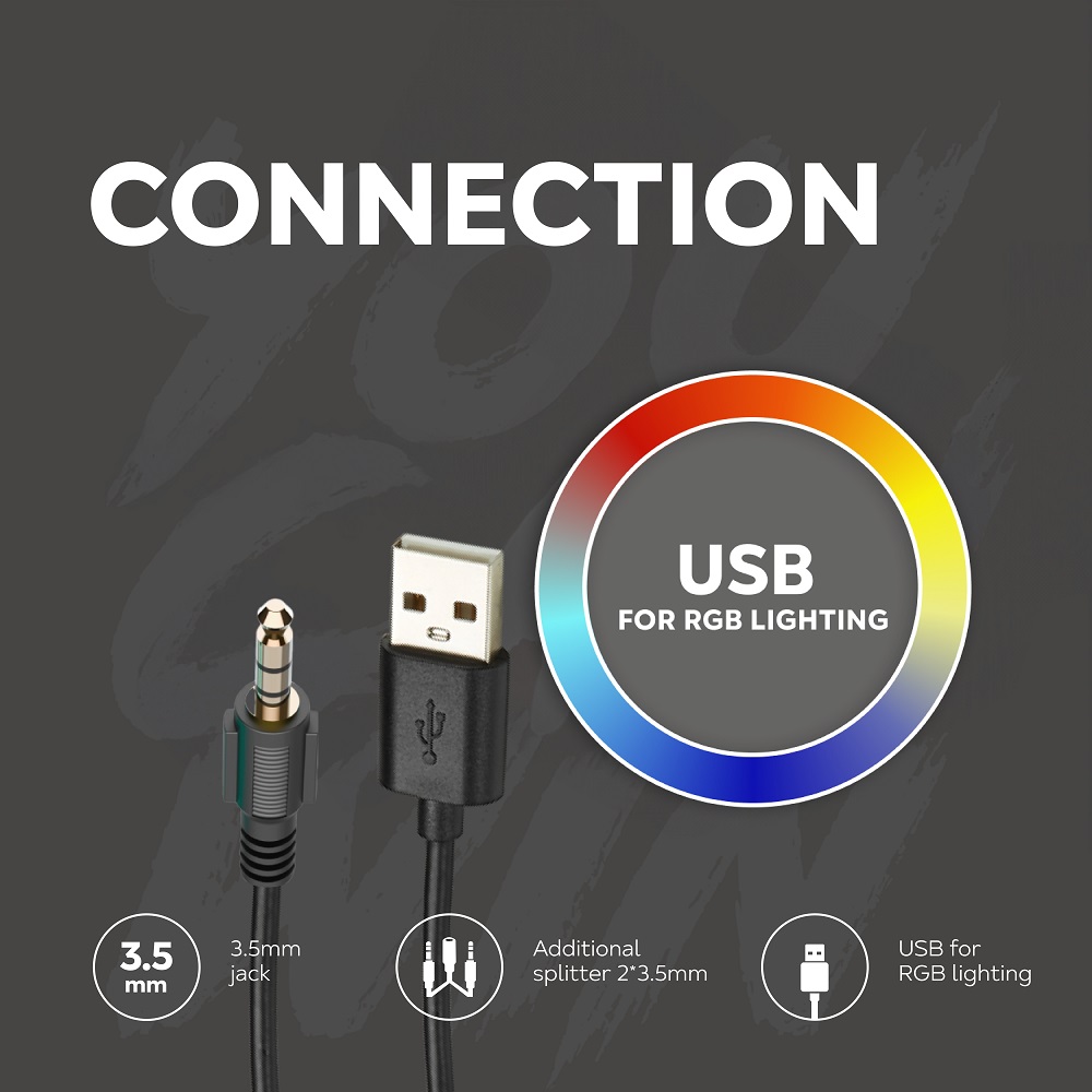 Геймърски слушалки CANYON Shadder GH-6 White RGB gaming headset with Microphone