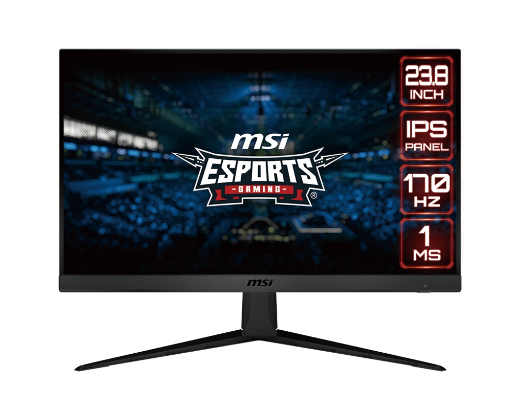 Монитор MSI G2412, 23.8", IPS, FHD 1920x1080, 170Hz, 1ms, Adaptive Sync, DP, HDMI