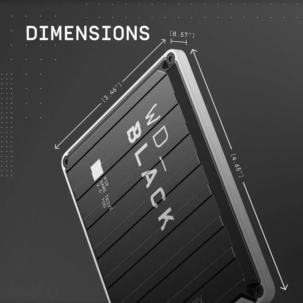 Външен диск WD BLACK P10 GAME DRIVE FOR XBOX 2TB USB 3.2, 2.5", Black/White RTL