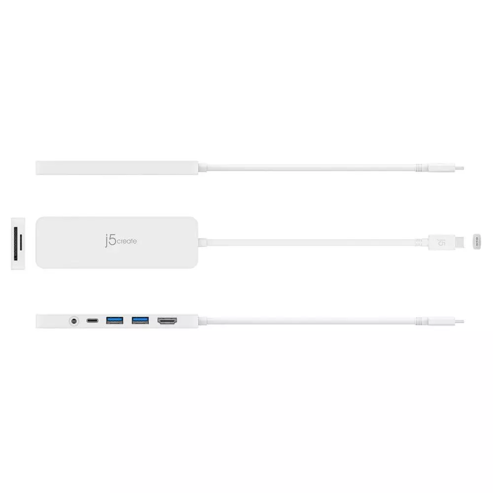 6-θυρών κόμβος j5create Mini Dock JCD373, USB, HDMI, SD, 3.5 mm jack