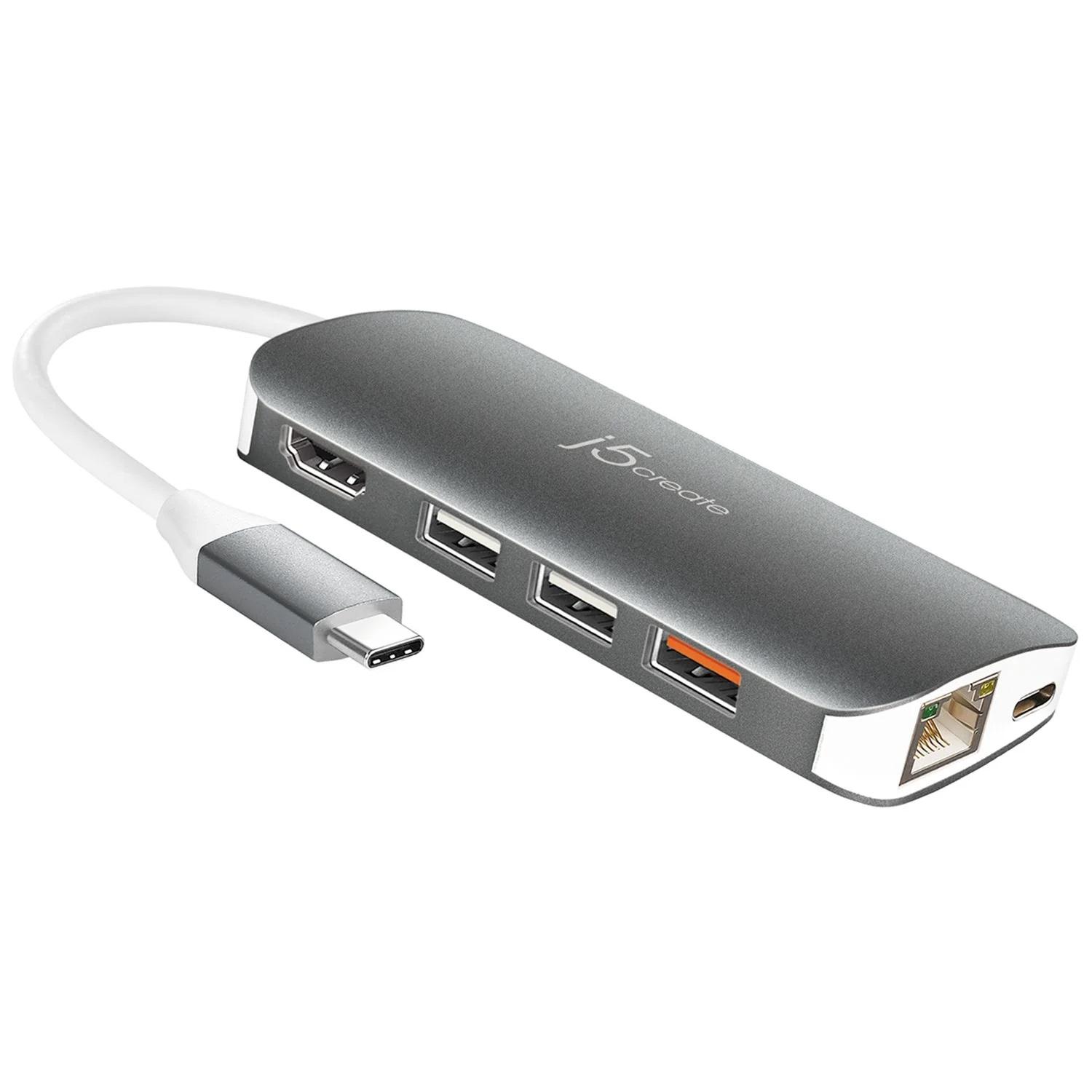 8-θυρών κόμβος j5create Mini Dock JCD383, USB, HDMI, Ethernet, SD, microSD
