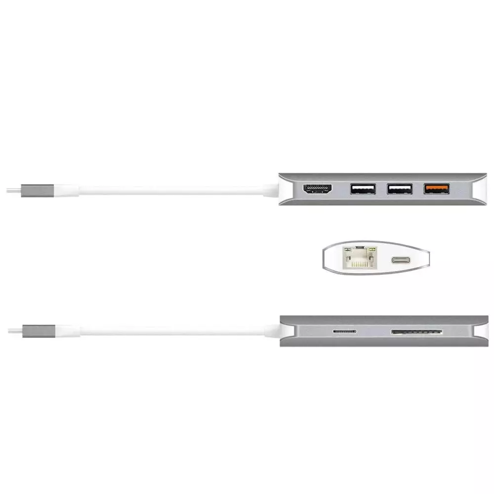 8-θυρών κόμβος j5create Mini Dock JCD383, USB, HDMI, Ethernet, SD, microSD