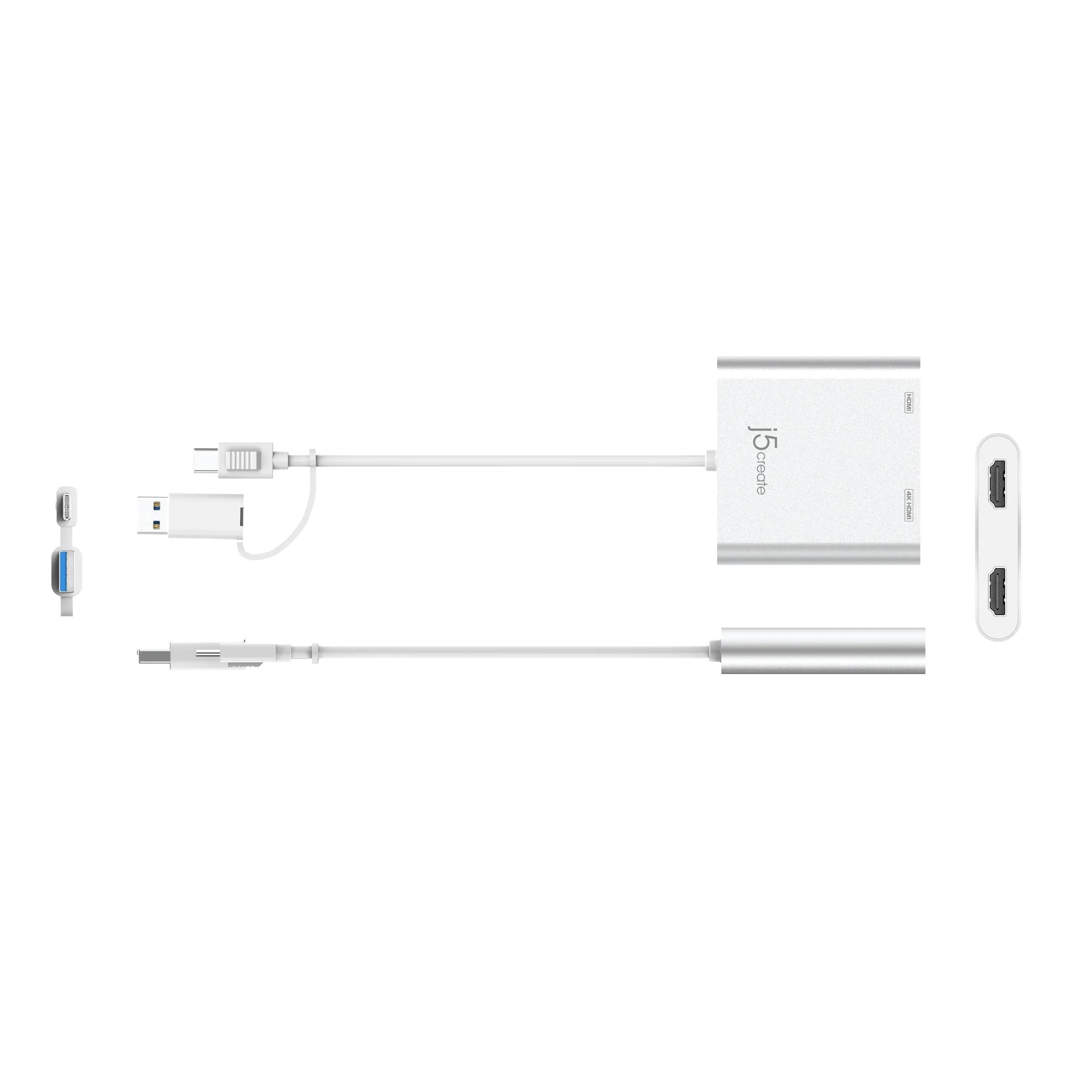 j5create JCA365 Adapter, For 2 monitors, USB-C - 2 x HDMI