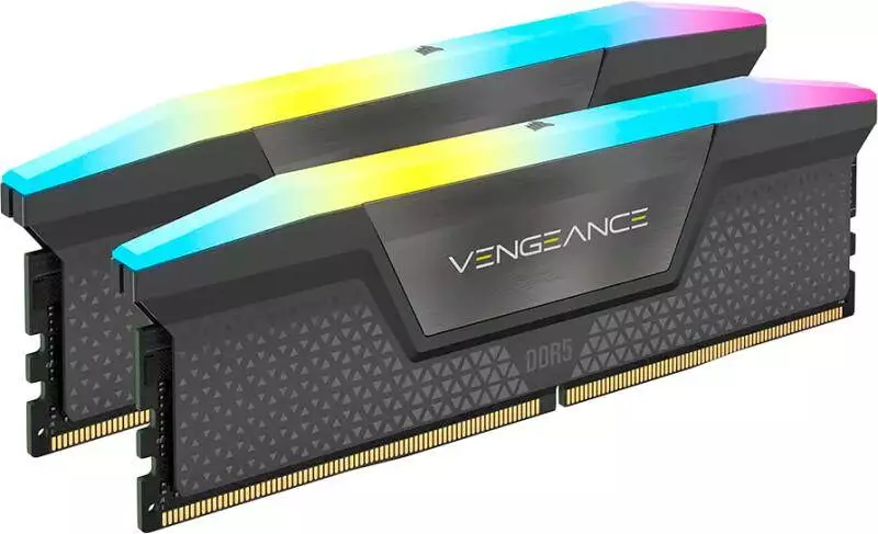 Памет Corsair Vengeance RGB 64GB (2x32GB) DDR5 6000MHz CL30 XMP - CMH64GX5M2B6000C30