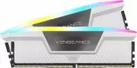 Памет Corsair Vengeance RGB White 32GB (2x16GB) DDR5 6000MHz CL36 XMP - CMH32GX5M2D6000C36W 