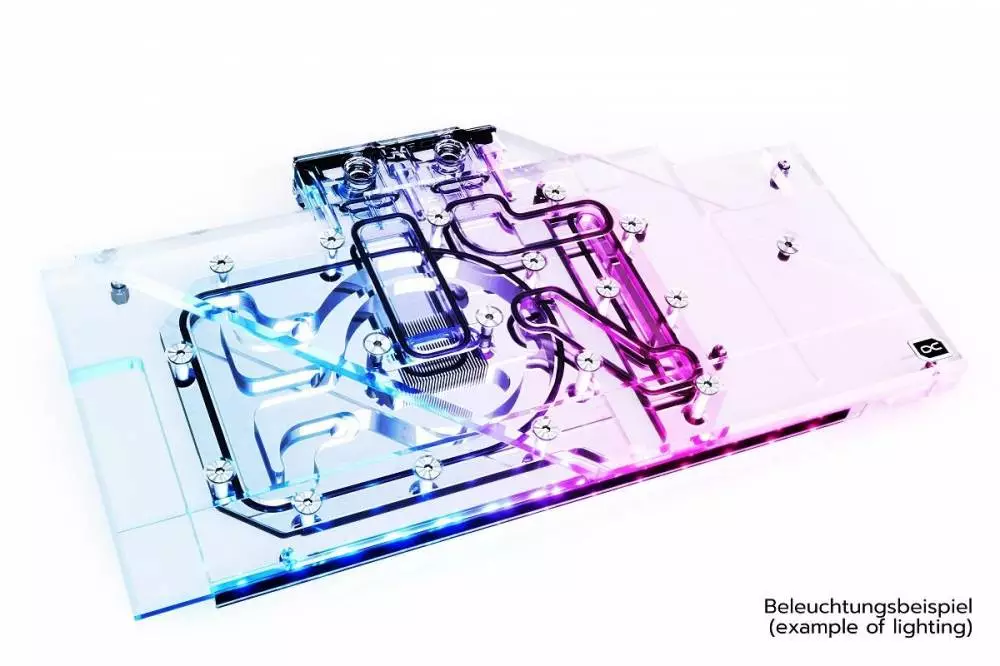 Воден блок за видео карта Alphacool Eisblock Aurora Acryl GPX-A Radeon RX 6800/6800XT Strix/TUF with Backplate