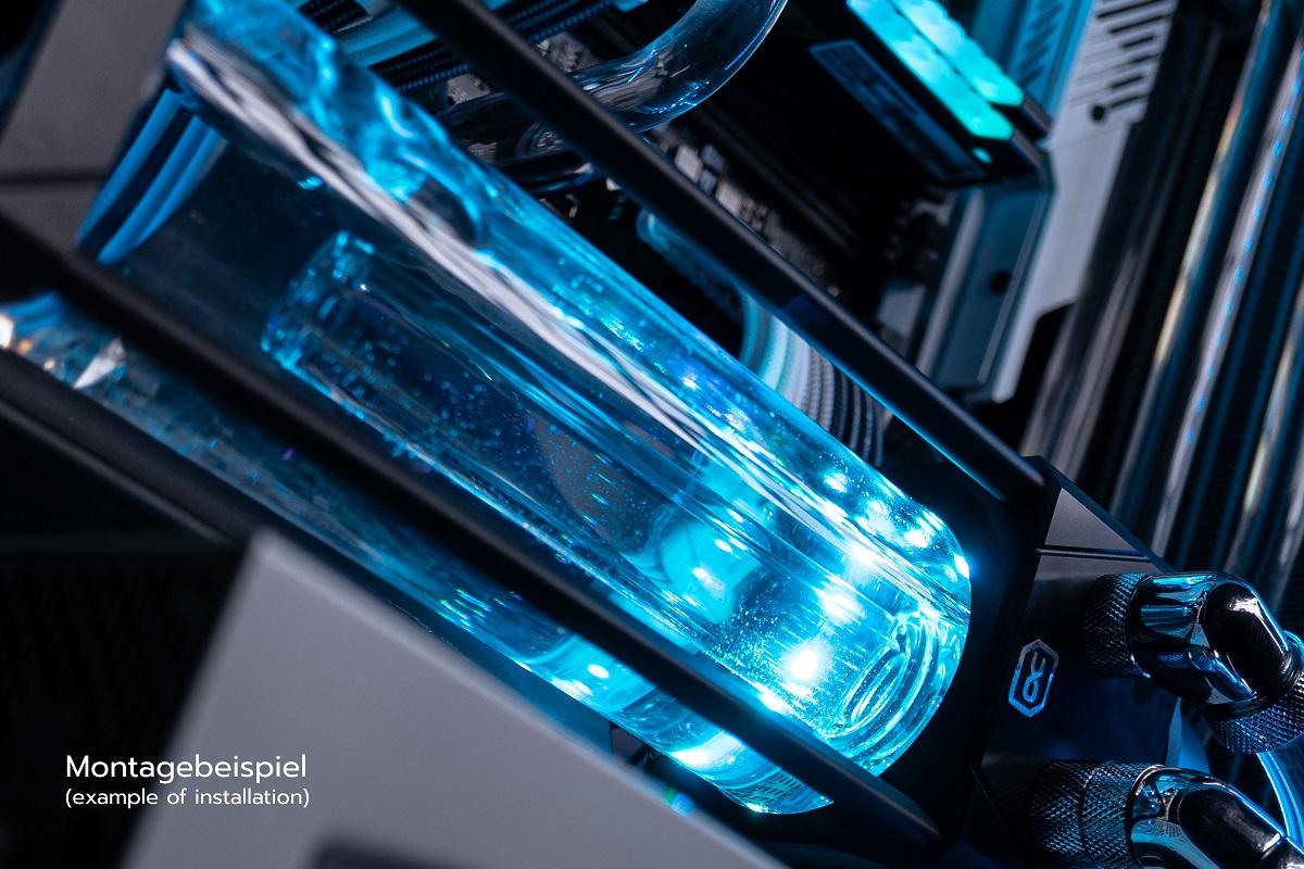 Резервоар Alphacool Eisbecher Aurora, D5 Acetal/Glas, 150mm