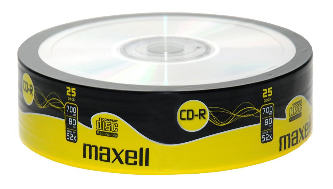CD-R80 MAXELL, 700MB, 52x, 25 pz.