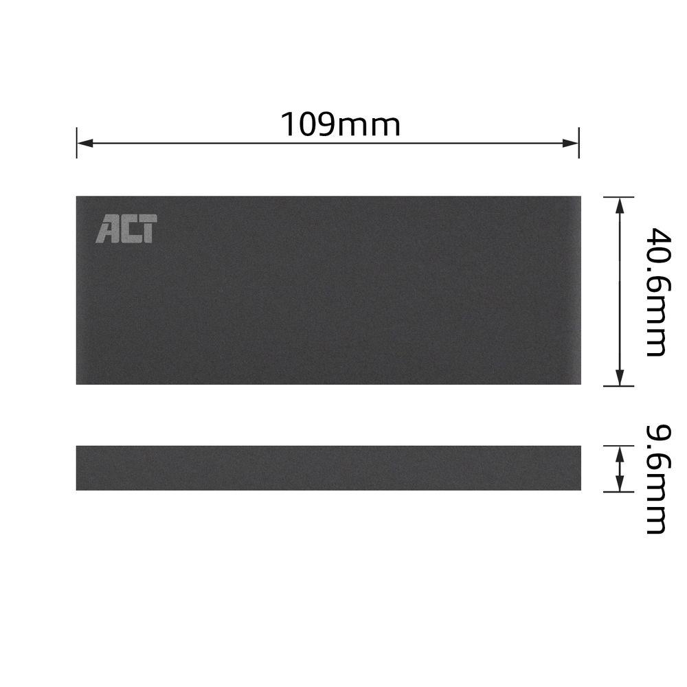 Чекмедже за твърд диск ACT AC1600, M.2 SSD, USB-C 3.2 Gen1, Черен