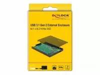 Външно чекмедже Delock, За M.2 NVMe PCIe SSD, USB-C 3.1 Gen 2, 2.5&Prime;