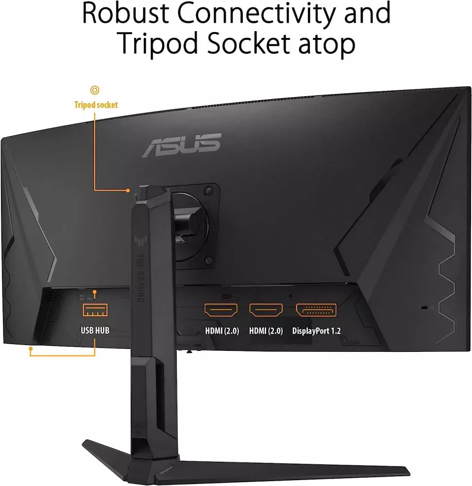 Монитор ASUS TUF Gaming VG34VQEL1A 34", VA Curved, 3440x1440 UWQHD, 100Hz, 1ms MPRT, HDR10, AMD FreeSync