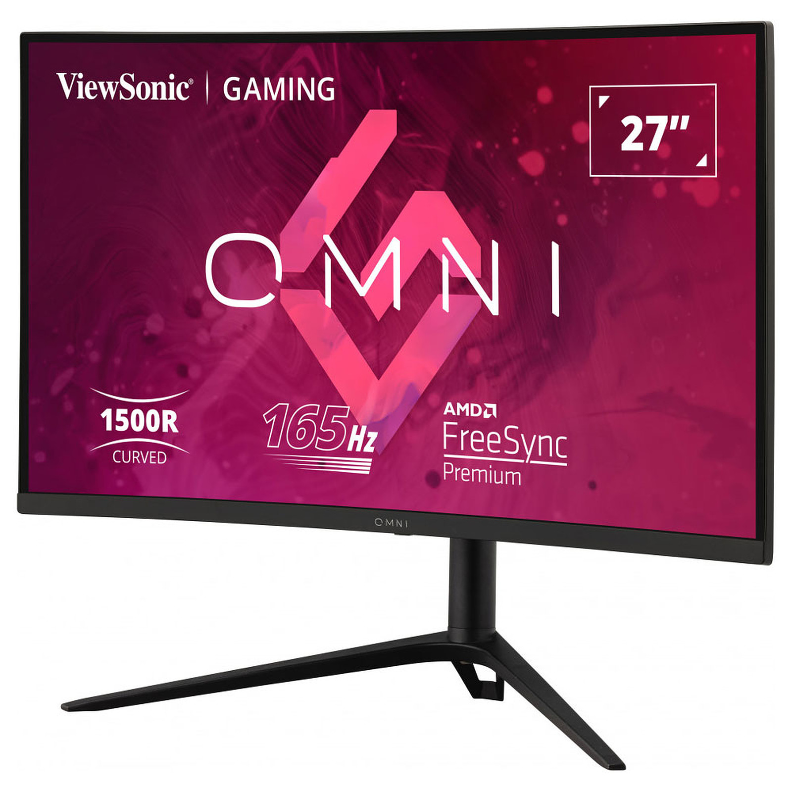 Монитор VIEWSONIC VX2718-2KPC-MHDJ GAMING, 27", VA Curved, QHD 2560x1440, 165Hz, 1ms, AMD FreeSync Premium, HDMI, DP
