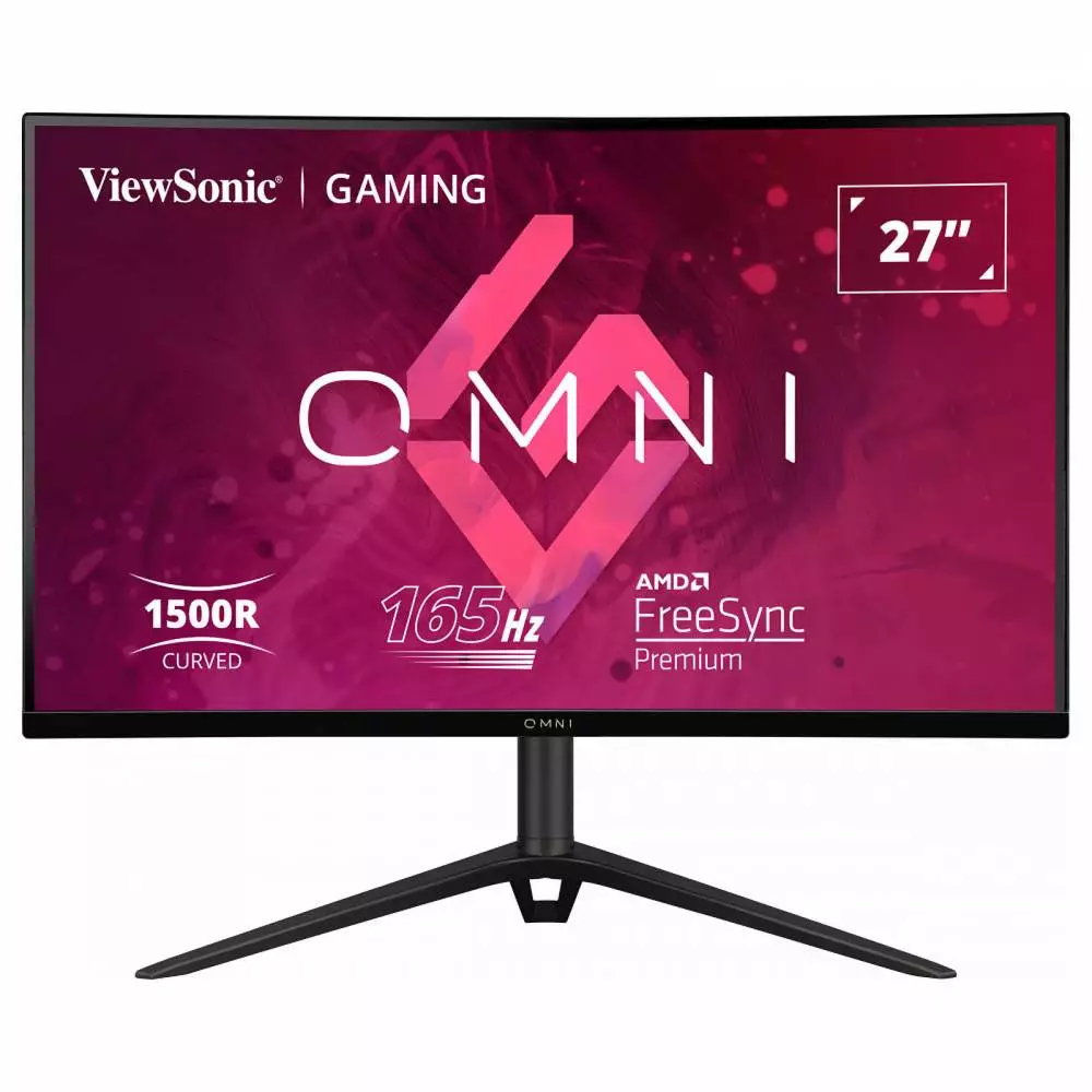 Монитор VIEWSONIC VX2718-2KPC-MHDJ GAMING, 27", VA Curved, QHD 2560x1440, 165Hz, 1ms, AMD FreeSync Premium, HDMI, DP