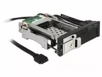 Вътрешно чекмедже Delock 5.25&Prime;, За 1 x 2.5&Prime; + 1 x 3.5&Prime; SATA HDD + 2 x USB 3.0 ports