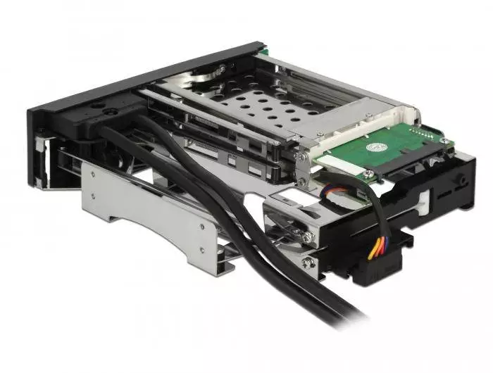 Вътрешно чекмедже Delock 5.25&Prime;, За 1 x 2.5&Prime; + 1 x 3.5&Prime; SATA HDD + 2 x USB 3.0 ports