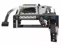 Вътрешно чекмедже Delock 5.25&Prime;, За 1 x 2.5&Prime; + 1 x 3.5&Prime; SATA HDD + 2 x USB 3.0 ports