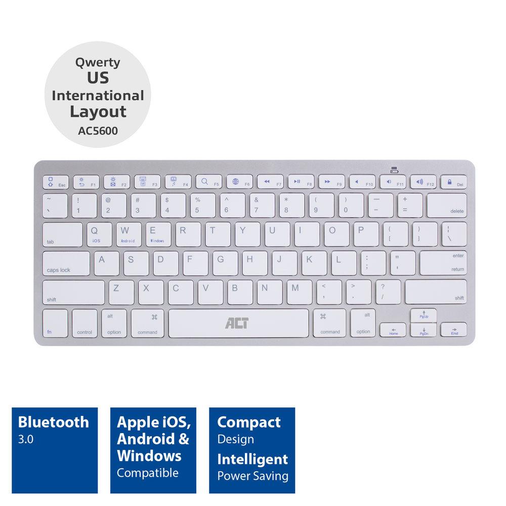 Клавиатура ACT AC5600 Bluetooth, PC, Tablets, Smartphones