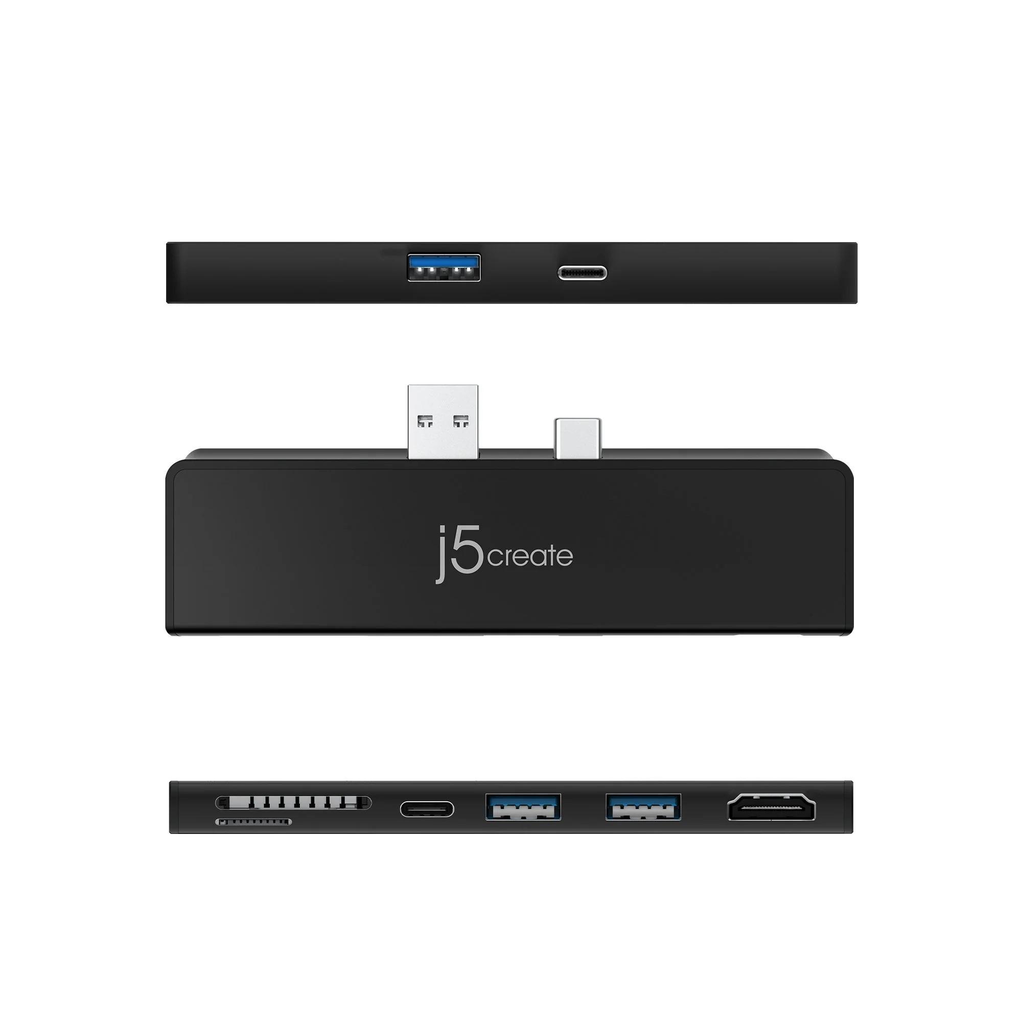 Dockingstation j5create LTRADRIVEMINIDOCK JCD324, Für Surface Pro 7