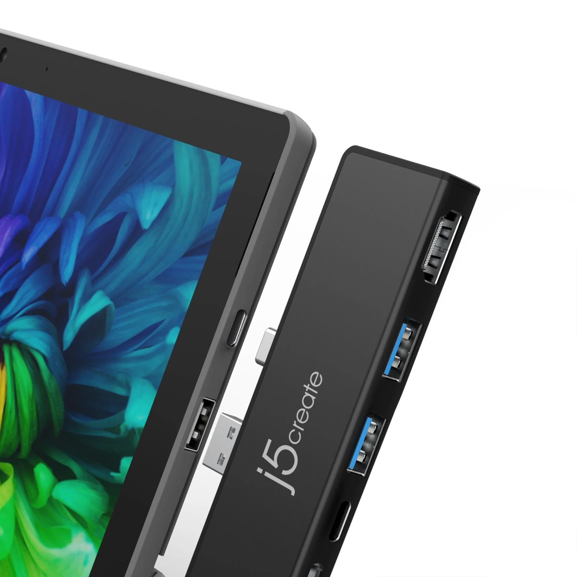 Dockingstation j5create LTRADRIVEMINIDOCK JCD324, Für Surface Pro 7