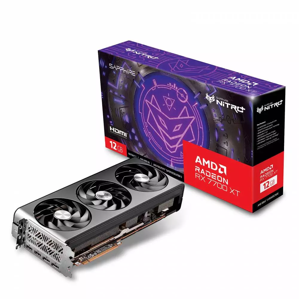 Видео карта Sapphire NITRO+ AMD Radeon RX 7700 XT GAMING 12GB GDDR6 - 11335-02-20G 