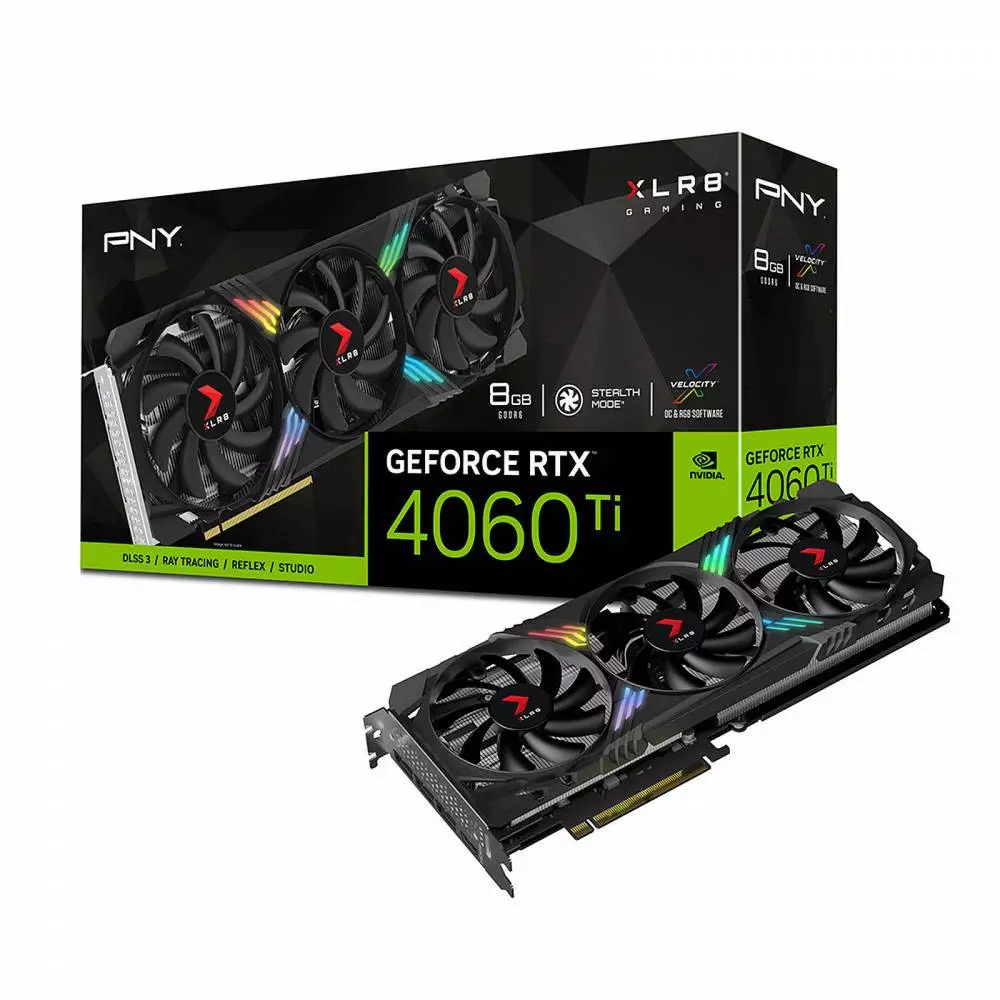 Видео карта PNY GeForce RTX 4060 Ti GAMING VERTO EPIC-X RGB 8GB GDDR6