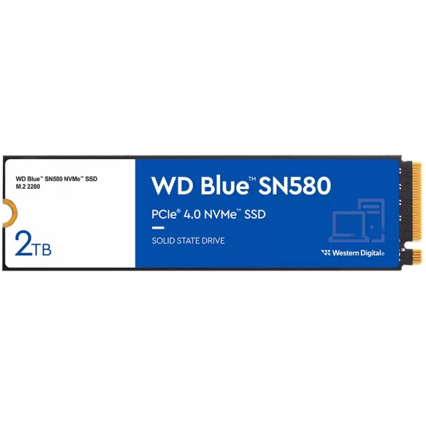 Диск SSD WD Blue SN580 NVMe 2TB M.2 2280 PCIe Gen4x4 - WDS200T3B0E