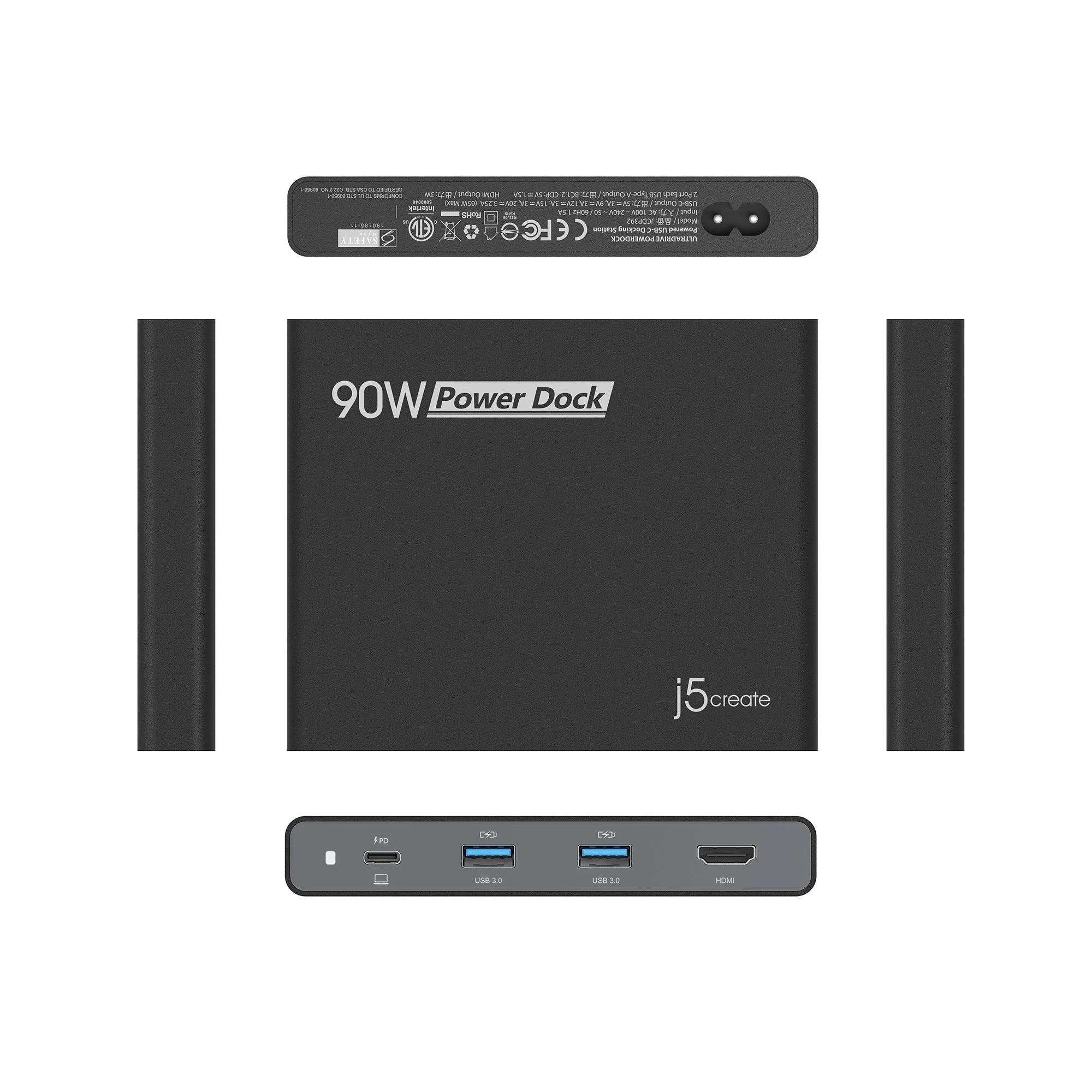 Докинг станция j5create JCDP392 90W, USB-C, USB 3.0, HDMI