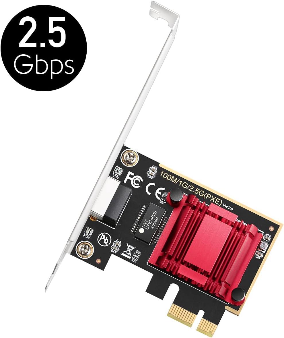Carte réseau Cudy PE25, PCIe, 10 Mbps/ 100 Mbps/ 1 Gbps/ 2.5 Gbps