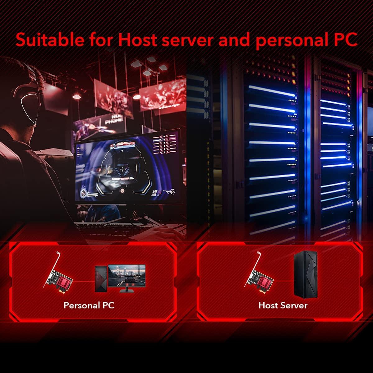 Carte réseau Cudy PE25, PCIe, 10 Mbps/ 100 Mbps/ 1 Gbps/ 2.5 Gbps