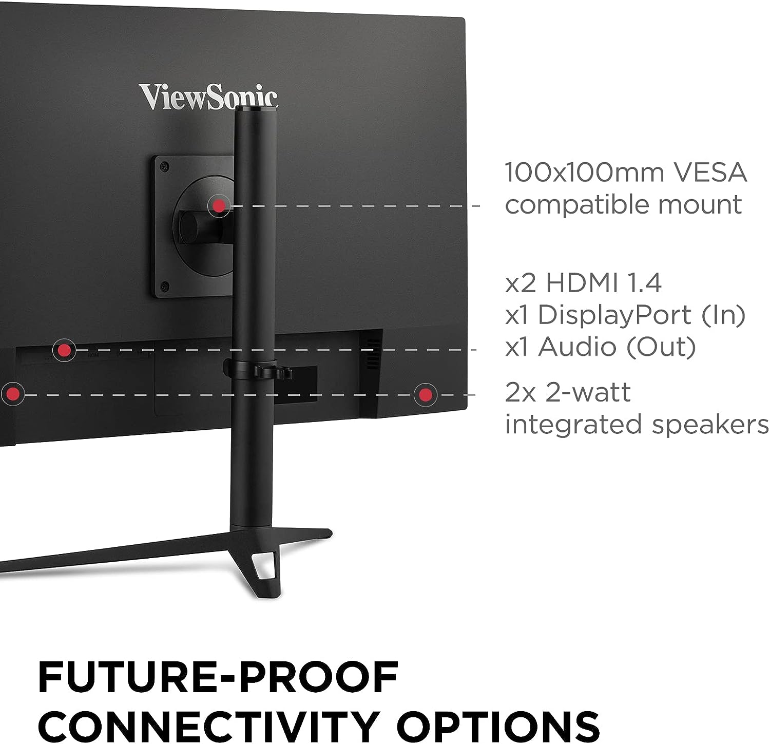 Монитор VIEWSONIC VX2728J GAMING, 27", IPS, FHD 1920x1080, 180Hz, 0.5ms, HDR, AMD FreeSync Premium, HDMI, DP