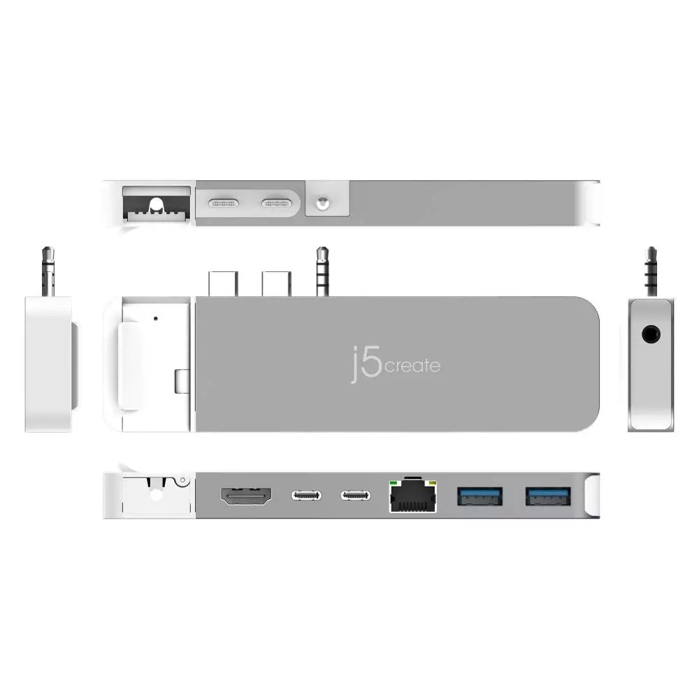 Докинг станция j5create JCD395, USB4 Hub, MagSafe Kit, За MacBook Pro 2021/2022