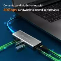 6-портов хъб j5create JCD403, USB4, 8K, Gigabit Ethernet