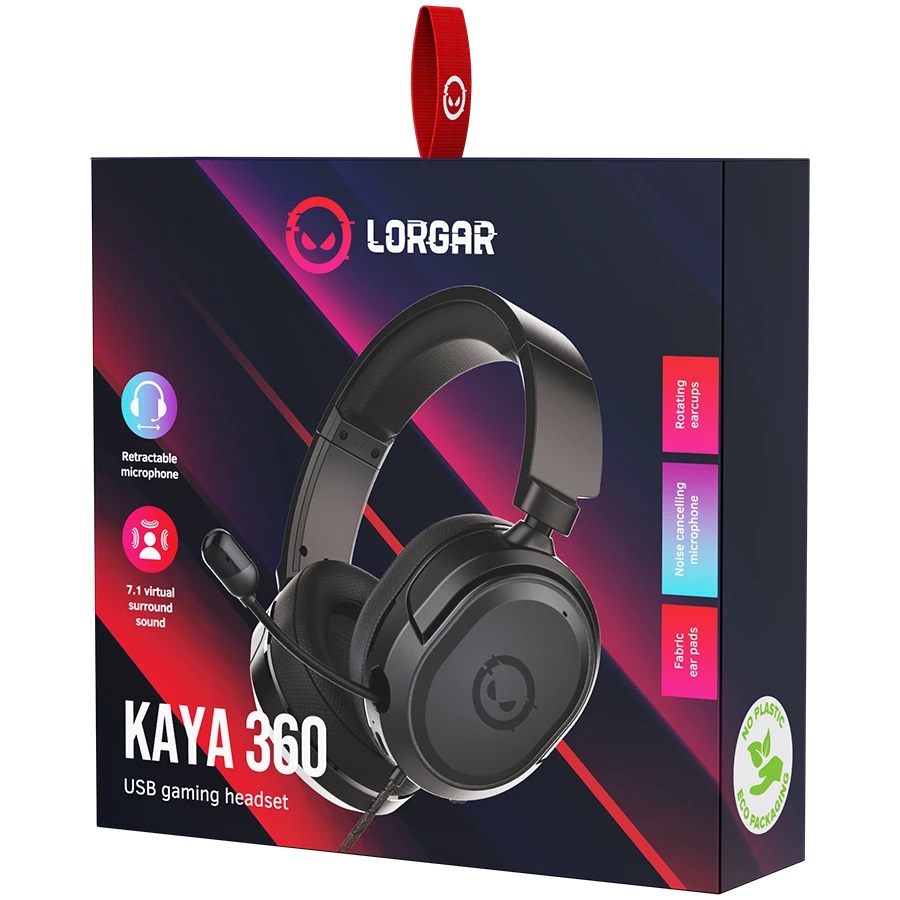 Геймърски слушалки LORGAR Kaya 360 - LRG-GHS360
