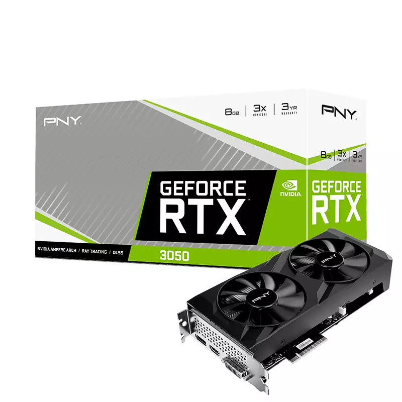 Κάρτα γραφικών PNY GeForce RTX 3050 VERTO 8GB Dual fan - VCG30518DFBPB1